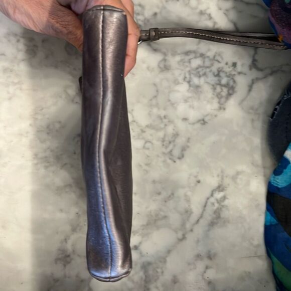 Coach Gray Metallic Wristlet GUC - Picture 7 of 7